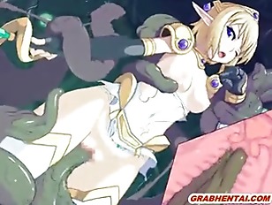 Cute Hentai Elf Caught And Hot Drilled Wetpussy By Tentacles