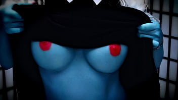 Real Life Hentai   JOI   Sexy Blue Alien Milf With Red Pussy