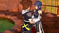 Aqua Gives Sora A Blowjob Before Getting Fucked Doggystyle, Lets Him Cum In Her Pussy   Kingdom Hearts Hentai.