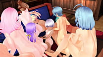 Secrossphere   Harem And Blue Haired Girl Sex [3D Hentai, 4K, 60FPS, Uncensored]